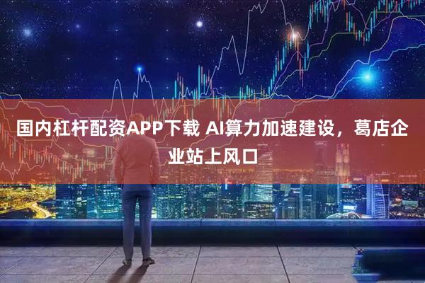 国内杠杆配资APP下载 AI算力加速建设，葛店企业站上风口